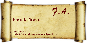 Faust Anna névjegykártya