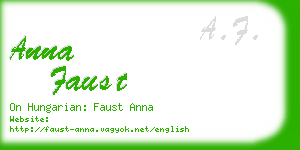 anna faust business card